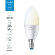 Pack 2st Slimme LED Lampen E14 4.9W 470 lm C37 WiFi + Bluetooth Dimbaar CCT WIZ -Reguleerbaar (Warm wit - Helder wit - Koud wit)