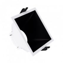 Vierkante Inbouw Ring 45o Laag UGR Voor LED GU10 / GU5.3 Led Lamp Zaagmaat 85x85 mm -Zwart