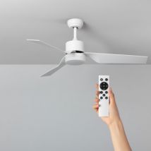 Plafondventilator Minimaal PRO Wit LED 132cm Motor DC -Reguleerbaar (Warm wit - Helder wit - Koud wit)