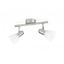 Plafondlamp PHILIPS Burlap LED met 3 Spotlights -Verchroomd