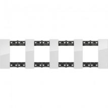 Afdekplaat 2 x 4 Module Kristall BTicino Living Now KA4802M4D_ -Ice
