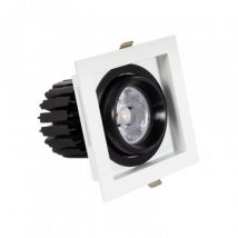 Downlight COB Richtbaar 360o Vierkant LED 12W Zaag maat 100x100 mm CRI90 Expert Color No Flicker -Warm Wit 3000K