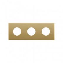 Frame 3 Elementen Minimaal Esthetisch voor Basis Contactdoos Schuko CLEAN SIMON 270 27110630 -Goud