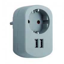 Adapter Schuko F Type Stekker + 2 USB-A SIMON CL118123 -16 A