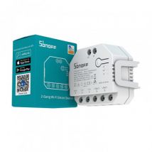 WiFi-energiemeetschakelaar compatibel met conventionele schakelaars SONOFF Dual R3 15A -Wit
