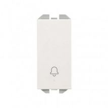 Enkelvoudige Smalle Drukknopschakelaar Met Belgravure SIMON 270 20001152 -Wit