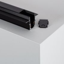 Magneet Rail Eenfasig 20mm Inbouw 48V 1m -Zwart