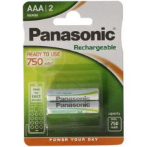 Blisterverpakking met 2 Oplaadbare Batterijen voor Draadloze Telefoons 1,5V AAA PANASONIC HHR-4MVE/2BD -1.2 V