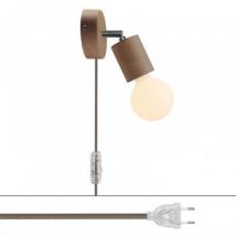 Wandlamp Hout Creative-Cables APL2FC2L01TCREUTRD73 -Natuurlijk