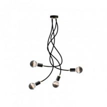 Plafondlamp Flex-kabels Creative-Cables SPM4FLVN90OTSRM04 -Zwart