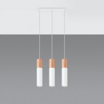 Hanglamp Pablo 3 Hout SOLLUX -Wit
