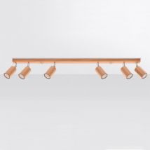 Plafondlamp Zeke 6 Hout SOLLUX -Madera