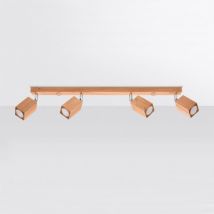 Plafondlamp Keke 4 Hout SOLLUX -Madera