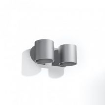 Wandlamp Orbis 2 Aluminium SOLLUX -Grijs