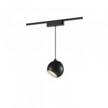 Magnetische LED Hang Track Spot Een Fase Concave Spot 25 mm Super Slim 12W 48V CRI90 ZwartØ100 mm -Warm wit 2700K