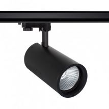 Rail Spot LED Driefase 40W New d'Angelo Black (CRI 90) LIFUD -Warm Wit 3000K