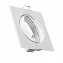 Downlight Halo Vierkant kantelbaar voor GU10 / GU5.3 LED Lamp Zaagmaat Ø 72 mm -Wit