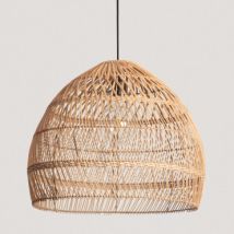 Hanglamp Rotan Yamil ILUZZIA -Zwart Textiel