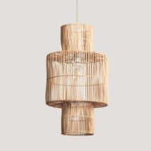 Hanglamp van Rotan Bonghani ILUZZIA -Textiel Verde