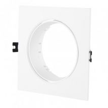 Ring Downlight Inbouw Vierkant Richtbaar voor LED-lamp GU10 AR111 Zaagmaat Ø135 mm -Wit