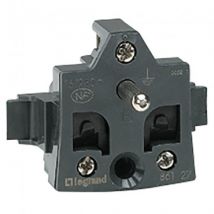 Stopcontact 2P+T Oteo met kinderbeveiliging LEGRAND 086131 Zwart
