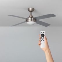 Plafondventilator LED Navy Nikkel 132cm Motor DC Nickel