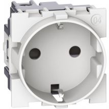 Schuko Stopcontact Base 2P+T 16A 2 Modules BTicino Living Now K_4141 Wit