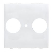 TV/R-SAT Universele Front Cover 2 Modules BTicino Living Light N4212 Wit