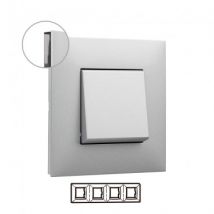 Sier Frame 4 Elementen Aluminium van LEGRAND Valena Next 741034 Aluminium