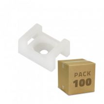 Doos met 100St tie wraps Sokkels Wit