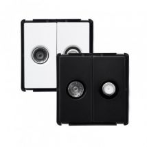 Contactdoos TV+Satelliet Modern Zwart