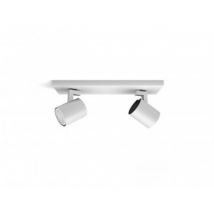 Plafondlamp White Ambiance Twee Spots GU10 PHILIPS Runner Wit