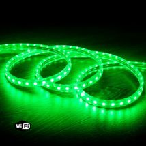 LED Strip Wifi 220V AC 60 LED/m Groen IP65 op maat Knipbaar om de 100cm Breedte 14mm Verschillende opties