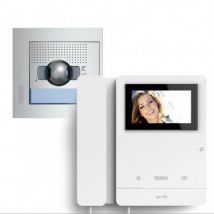 Kit Video Intercom 1 Woning 2 draden met Bel paneel SFERA NEW en Monitor Serie 8 TEGUI 378111 Aluminium