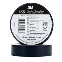 Isolatietape Temflex 155 PVC 19mm x 20m 3M 7100184744 Zwart
