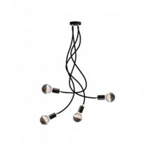 Plafondlamp Flex-kabels Creative-Cables SPM4FLVN90OTSRM04 Zwart
