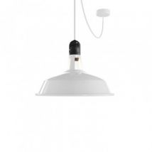 Hanglamp met aluminium lampenkap outdoor IP65 Eiva Elegant Creative-Cables PDENE50SM01PAM11VBL Wit