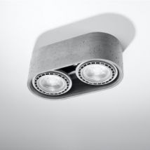 Plafondlamp Basic 2 Beton SOLLUX Grijs
