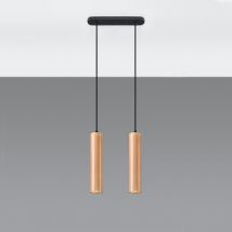 Hanglamp Lino 2 Hout SOLLUX Natuurlijk WOOD