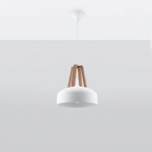 Hanglamp Casco Naturel Hout SOLLUX Wit