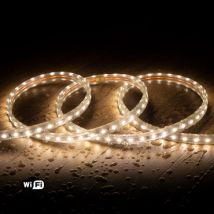 LED Strip Wifi 220V AC 60 LED/m Warm Wit IP65 op maat in tekorten om de 100cm en 14 mm Breed Verschillende opties