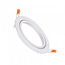 Downlight Ring Inbouw Rond Richtbaar voor LED lamp GU10 AR111 Zaagmaat Ø 120 mm Wit