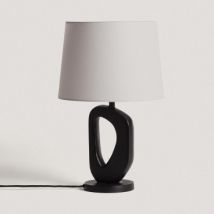 Tafellamp van Hout Cave ILUZZIA Zwart