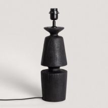 Tafellampvoet van Hout Darsha ILUZZIA Zwart