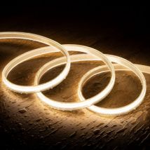 LED Strip 220V AC Zelfregulerend COB Silicone FLEX 560 LED/m Warm Wit IP65 Breedte 8mm te knippen om de 10 cm Verschillende opties