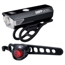 Cateye AMPP 200/Orb Rechargeable Light Set Black