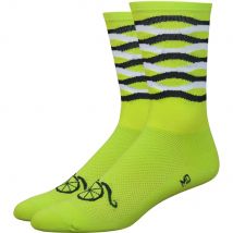 Defeet Handlebar Mustache Biggie Smalls Socks Jalapeno Green