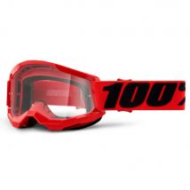 100 Percent Strata 2 Youth MTB Goggles Red/Clear Lens