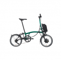 Brompton Electric P-Line Urban High Bar Folding Bike 2023 Emerald Lacquer