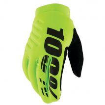 100 Percent Brisker Cold Weather MTB Gloves Fluo Yellow